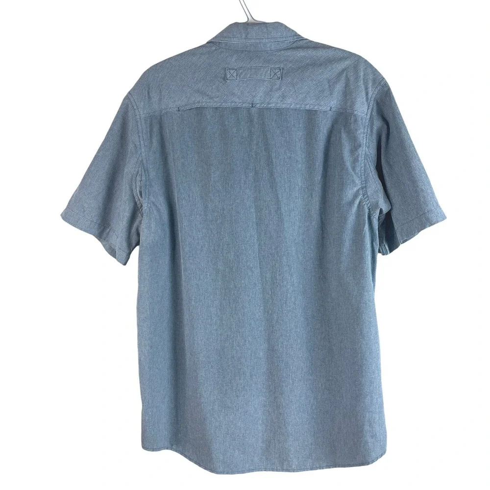 Duluth Vented Button Down Shirt‎ Mens M Blue Performance Hiking Utility - Picture 4 of 5